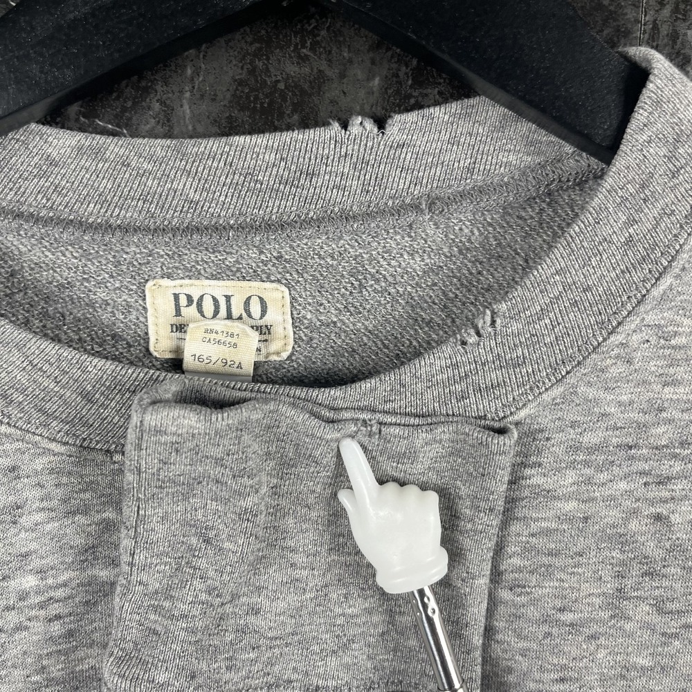 Polo Ralph Lauren Women's Grey Vtg USA Polo Bear Sweatshirt Medium - Picture 5 of 7